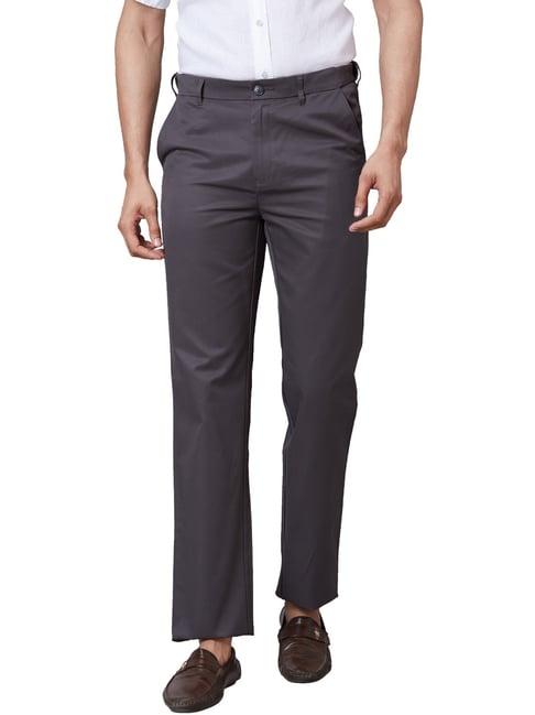 colorplus grey tailored fit trousers