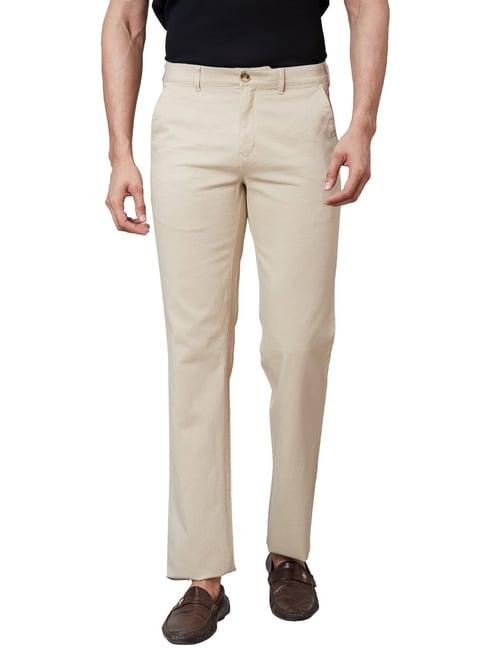 colorplus brown tailored fit trousers