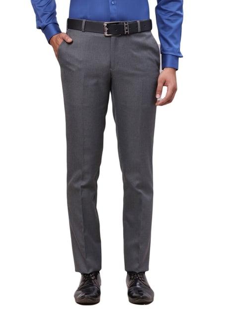 raymond grey contemporary fit trousers