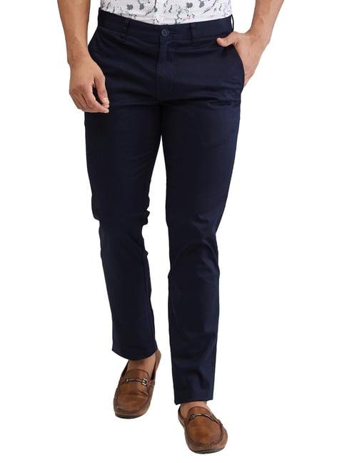 parx blue tapered fit trousers