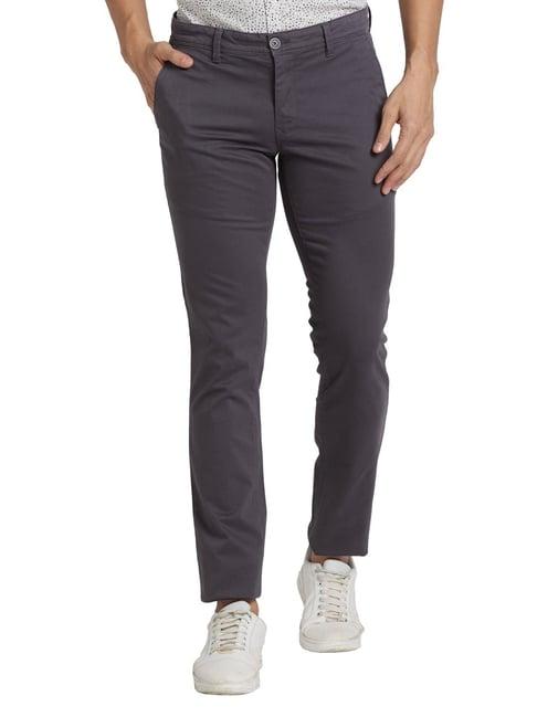 parx grey super slim fit trousers