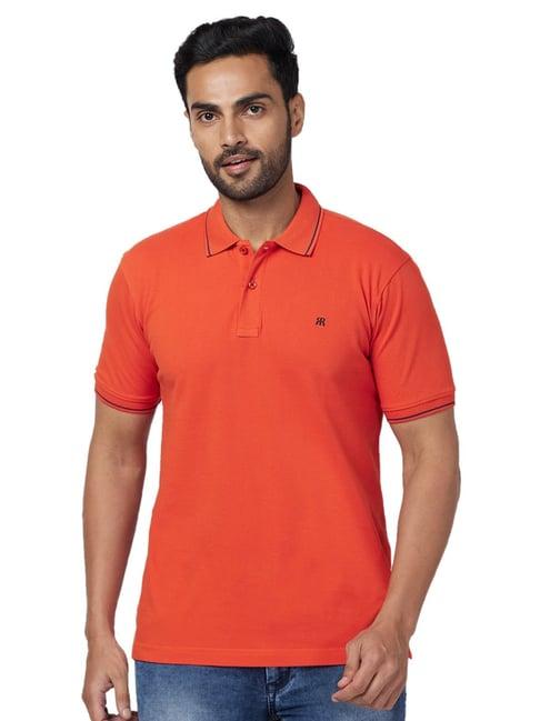 raymond red contemporary fit polo t-shirt