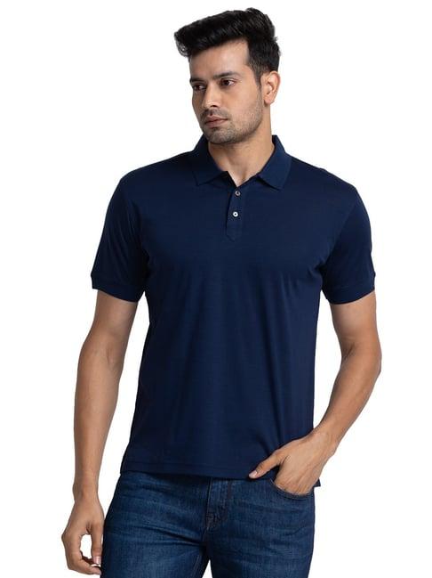 raymond blue contemporary fit polo t-shirt