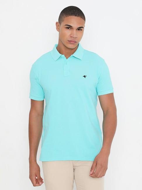 frenchie aqua regular fit cotton polo t-shirt