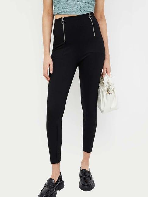 ginger by lifestyle black high rise pants