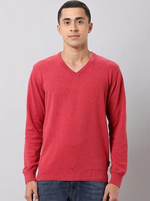 indian terrain savvy red regular fit sweaters