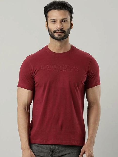 indian terrain cabernet regular fit t-shirt