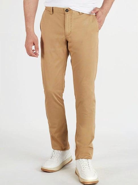 indian terrain khaki slim fit trousers