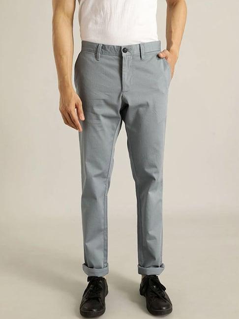 indian terrain ash blue slim fit chinos