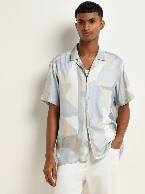 nuon by westside multicolour abstract print relaxed-fit shirt