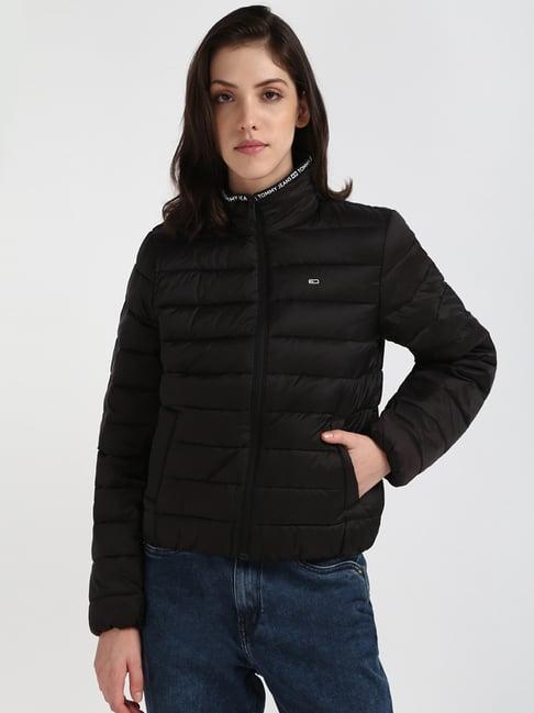 tommy hilfiger black regular fit puffer jacket