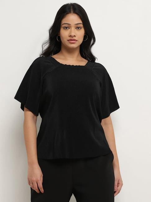 gia by westside black plisse top