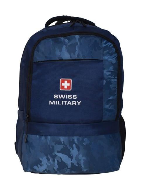 swiss military blue camo backpack - 24 ltrs