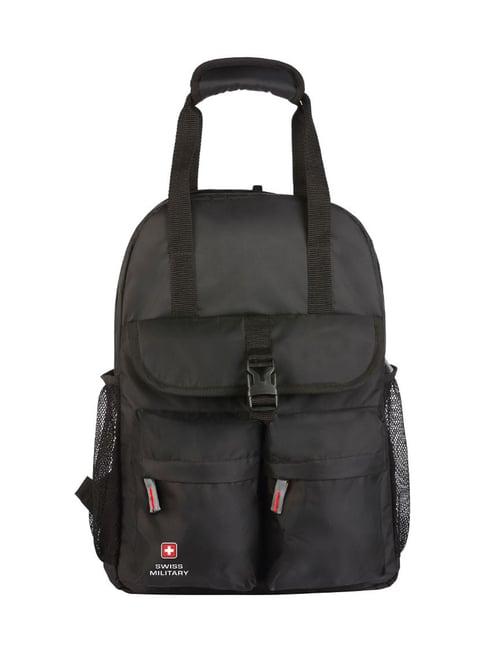 swiss military black backpack - 20 ltrs