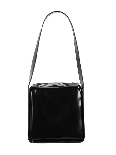 calvin klein black medium shoulder bag