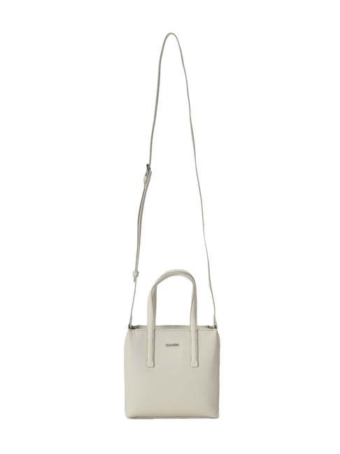 calvin klein dark ecru medium tote bag