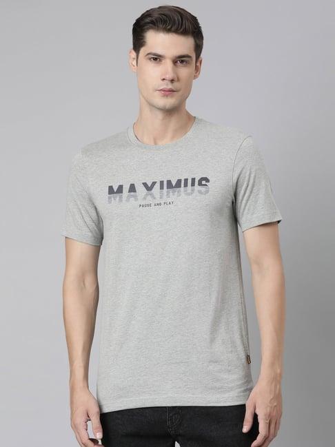 dixcy scott maximus grey melange regular fit crew t-shirt