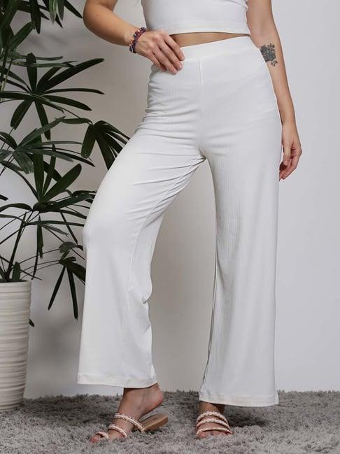 sera white high rise flared pants