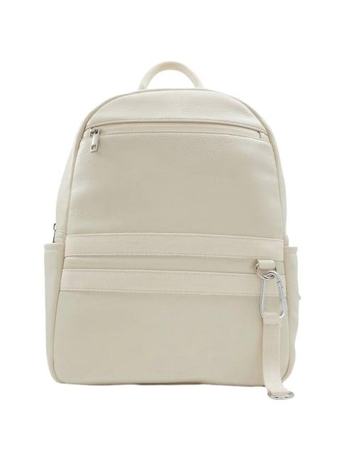 call it spring white synthetic medium backpack