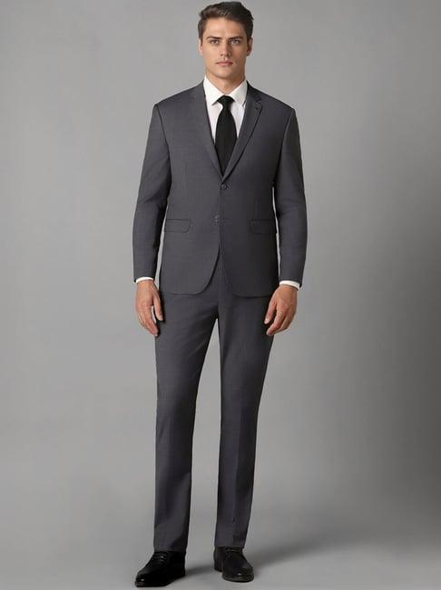 louis philippe grey slim fit two piece suit