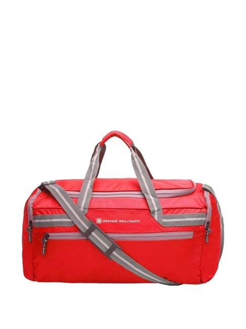 swiss military red medium duffle bag