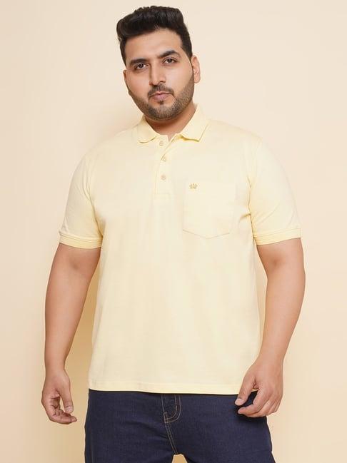 john pride yellow regular fit polo t-shirt