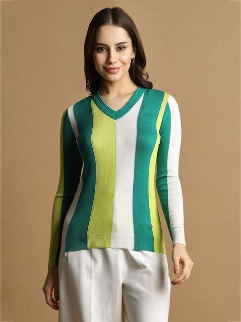 allen solly multicolor striped top