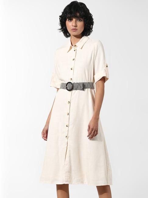 only cream regular fit shirt dress