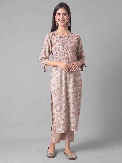 dollar missy grey embellished kurta with pants