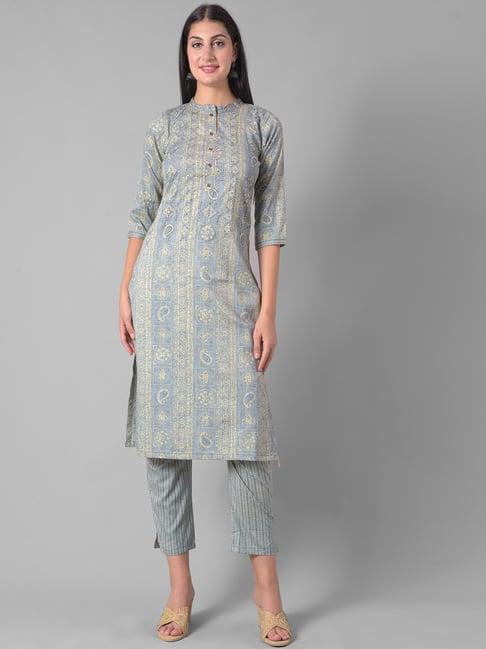 dollar missy blue embellished kurta with pants