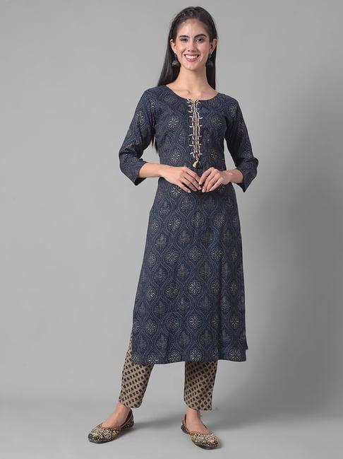 dollar missy blue embellished kurta with pants