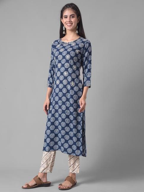 dollar missy blue embellished kurta with pants