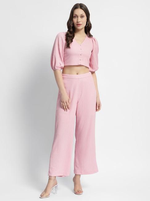 madame pink textured co-ord set