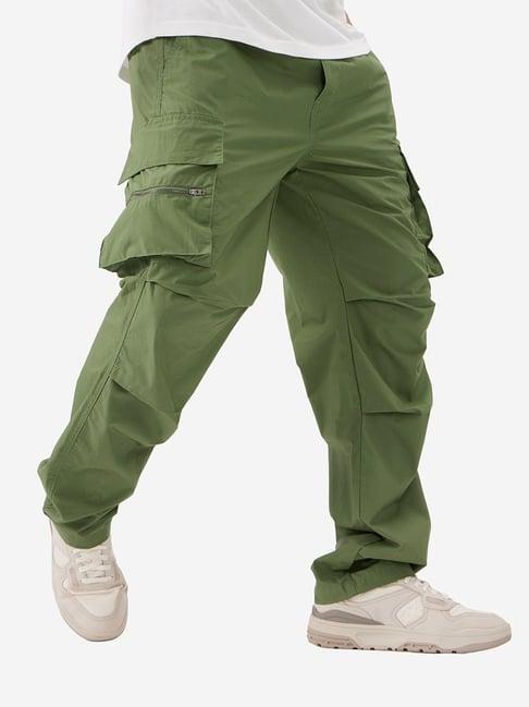 the souled store green boxy fit cargos