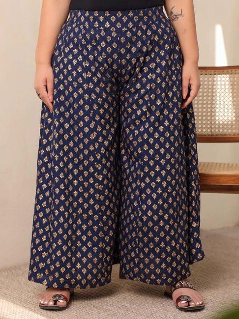 juniper navy printed palazzos