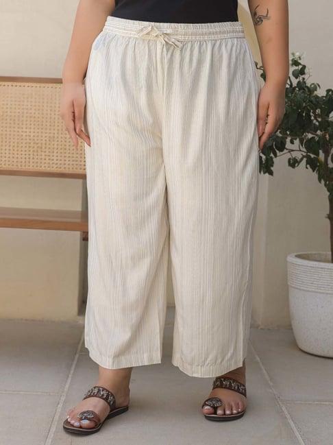 juniper white striped palazzos