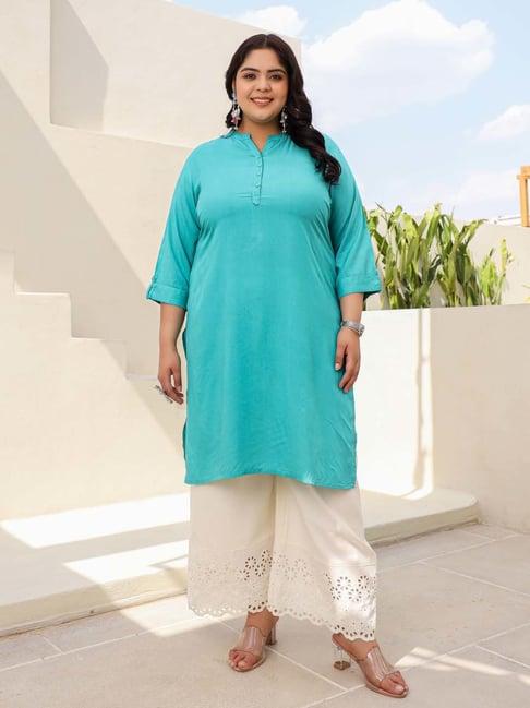 juniper blue straight kurti