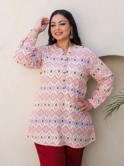 juniper white printed tunic