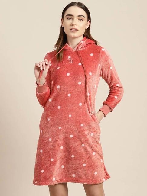 sweet dreams coral polka dots night dress