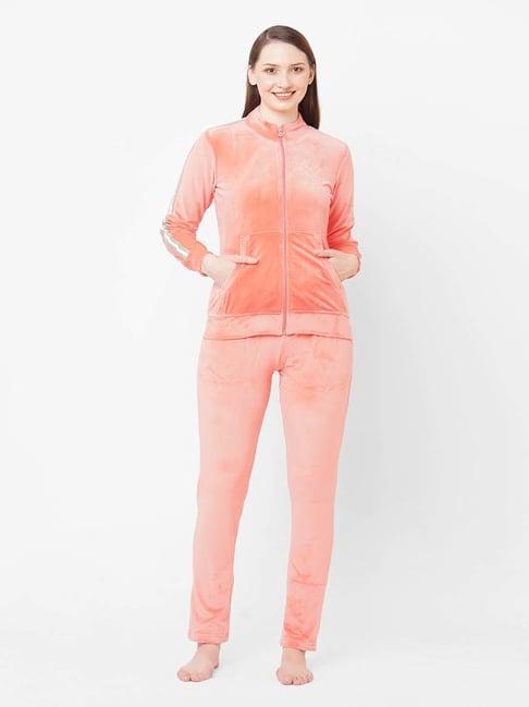 sweet dreams creamy peach plain jacket pants set