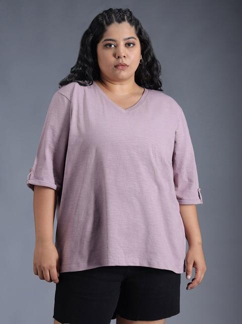 high star mauve cotton regular fit t-shirt