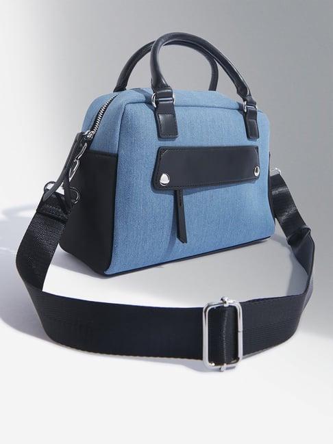 westside blue denim hand bag