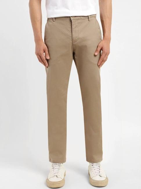 levi's brown slim fit trousers