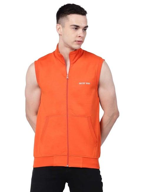 kalt orange regular fit jacket