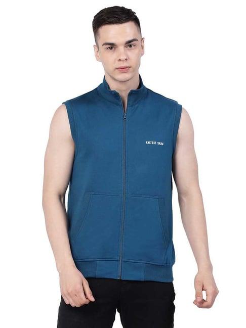 kalt teal regular fit jacket