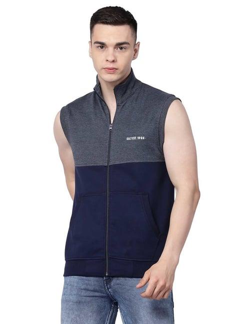 kalt navy melange regular fit jacket