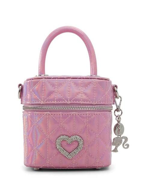 aldo pink textured mini sling handbag