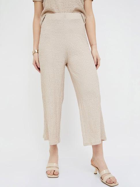 code by lifestyle beige textured pants