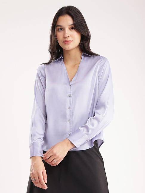 fablestreet lavender relaxed fit shirt