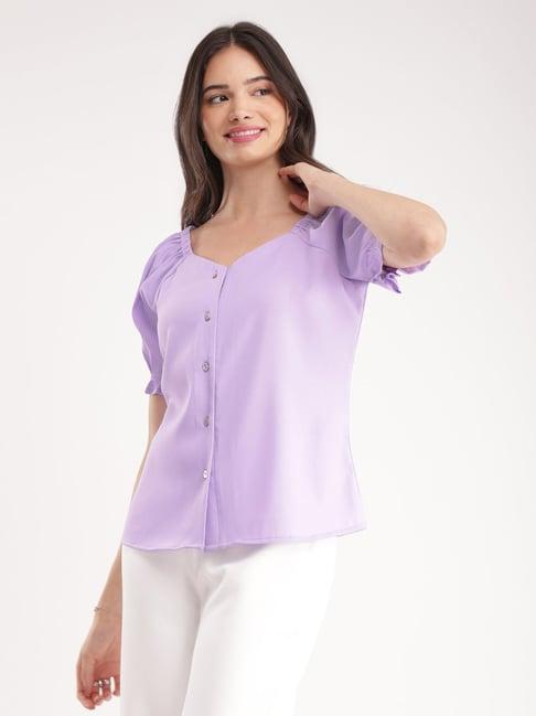 fablestreet lavender relaxed fit top